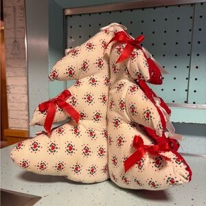 Vintage Festive Fabric Christmas Tree plush decor